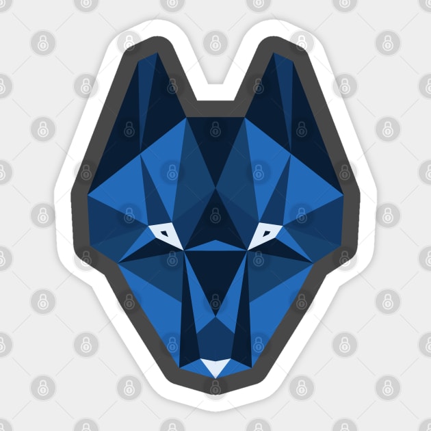 Abstract Design - Wolf Sticker by turkyilmazdesigns